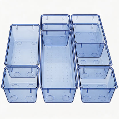6-Piece Clear Drawer Organizer Set