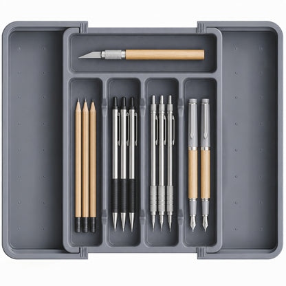 Adjustable & Expandable Silverware Drawer Organizer